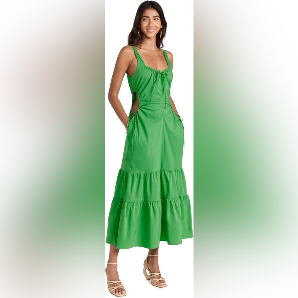 ASTR The Label Bridget Dress MIDI Length Green
